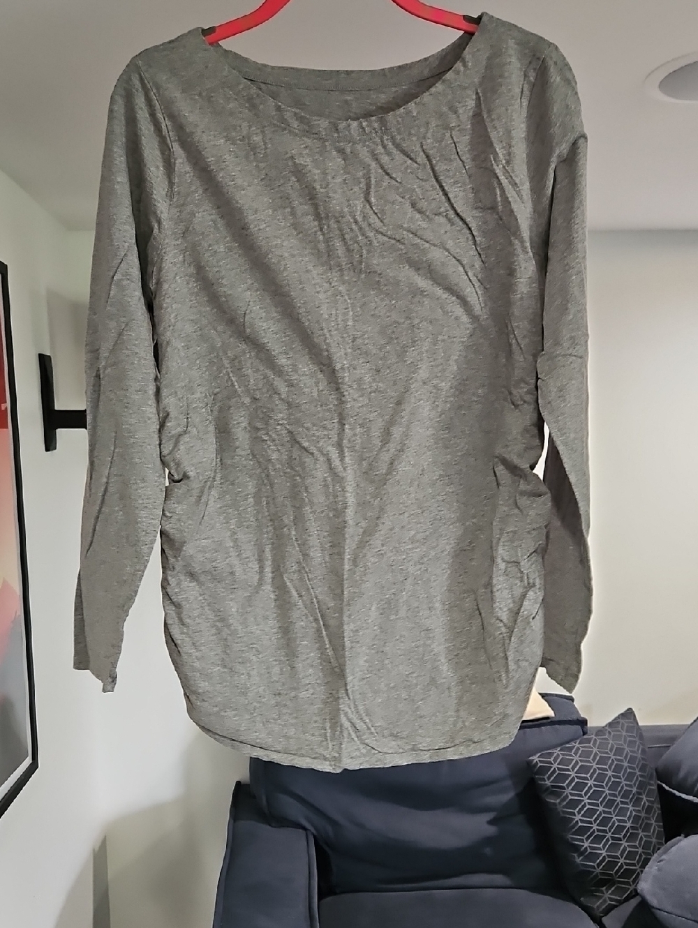 Isabel Maternity by Ingrid & Isabel Heather Gray Long Sleeve Top